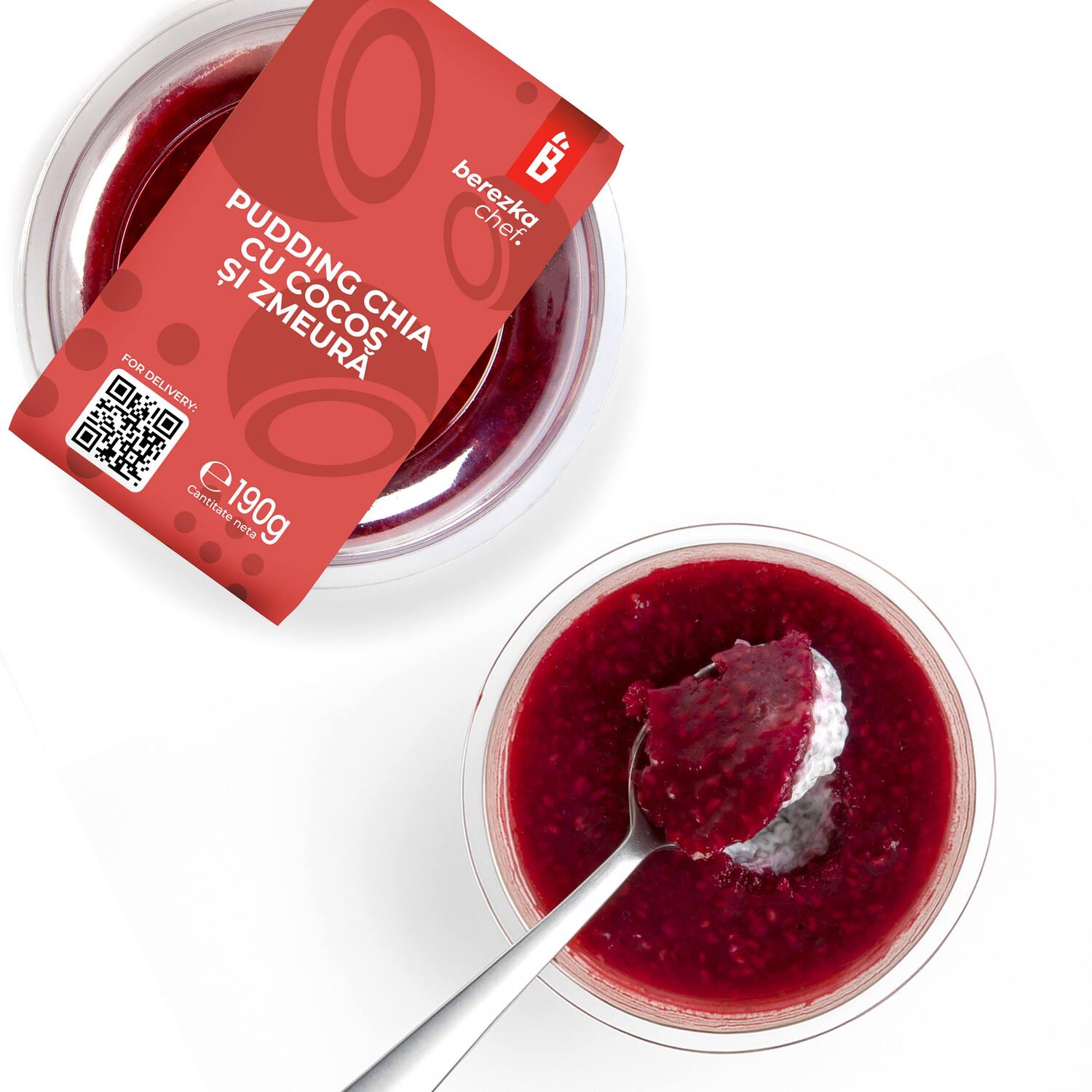 Puding Chia cu zmeură 190 g